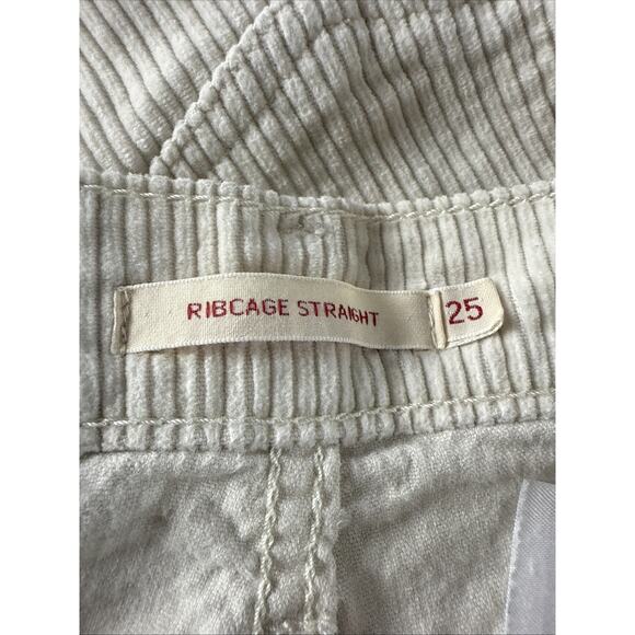 Levi's Ribcage Straight Ankle Jeans Corduroy Size 25 - Picture 9 of 13